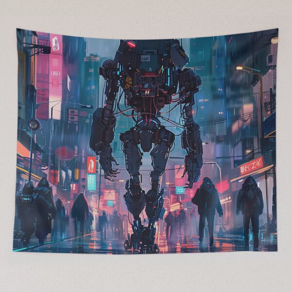 Item preview, Cyberpunk Robot Art designed and sold by nomiraclehere.