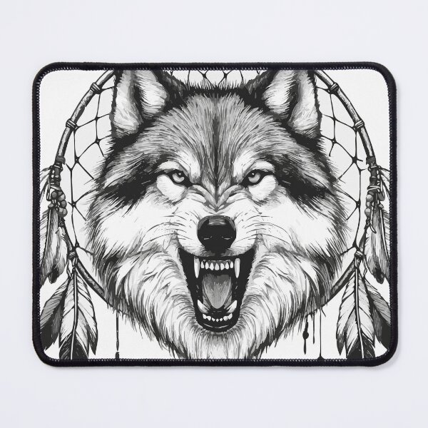 Item preview, Dream Keeper: The Wolf and the Dreamcatcher designed and sold by Loveanddraw.