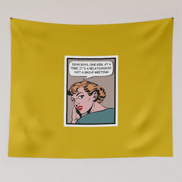 Item preview, Dear boys, one girl at a time - Ironic quotes comic art designed and sold by Alex Starcatcher.