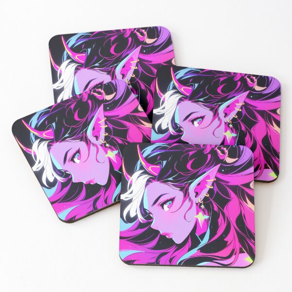 Item preview, Neon Pink Cyber Anime Girl designed and sold by bubblegoth.
