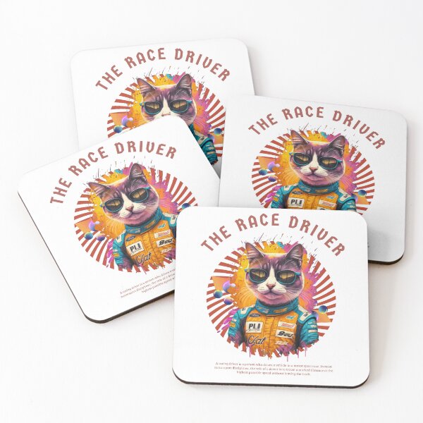 Item preview, Cat Racing Driver II designed and sold by PatronesKawai.