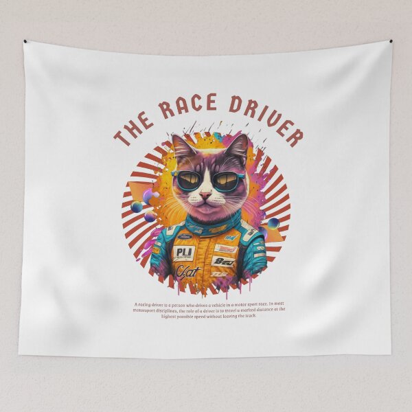 Item preview, Cat Racing Driver II designed and sold by PatronesKawai.