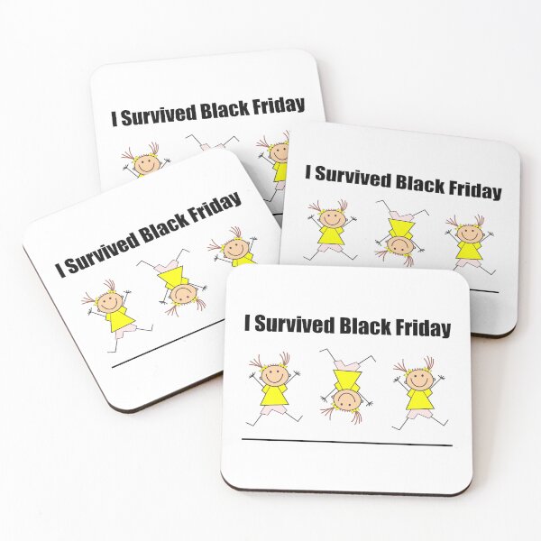 Item preview, I Survived Black Friday Cartwheel Girl Color designed and sold by TinyStarAmerica.