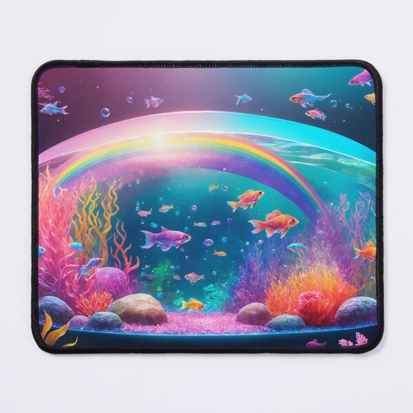 Artikelvorschau, Aquarium unter Wasser, Fantasy-Matte, Gaming-Matte, Schreibtisch-Tastaturmatte, Mauspad, ästhetisch entworfen und verkauft von EmblemThreads.