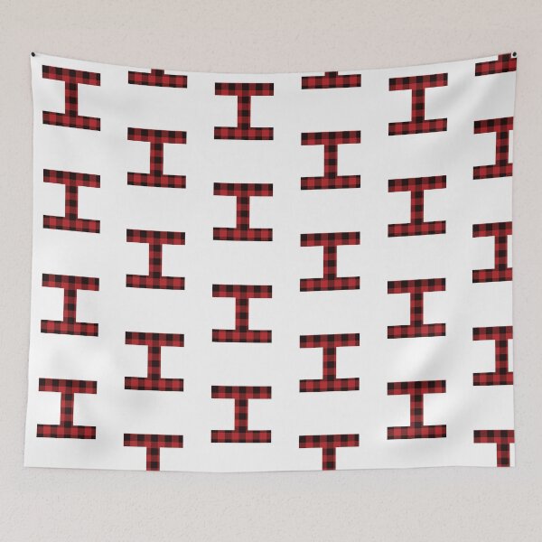 Item preview, Letter "I" - Red/Black Plaid Buffalo Flannel T-Shirt designed and sold by TrendyMerch.