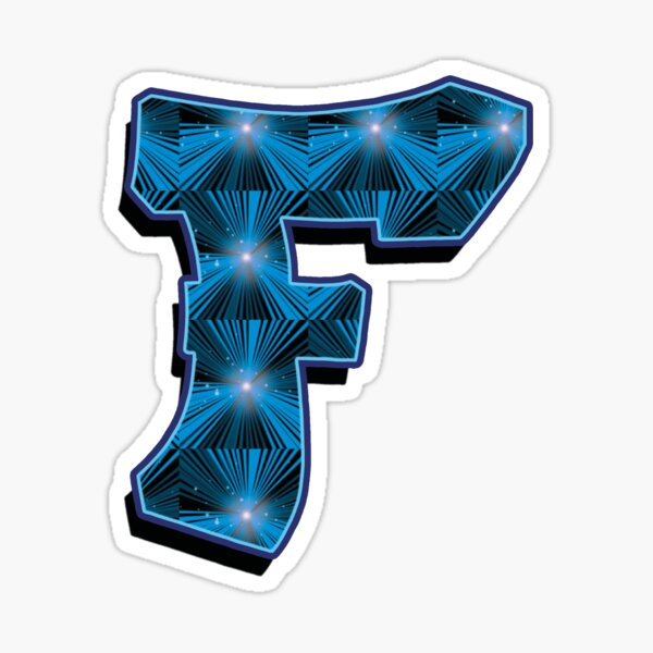 F - Blue Rays Sticker
