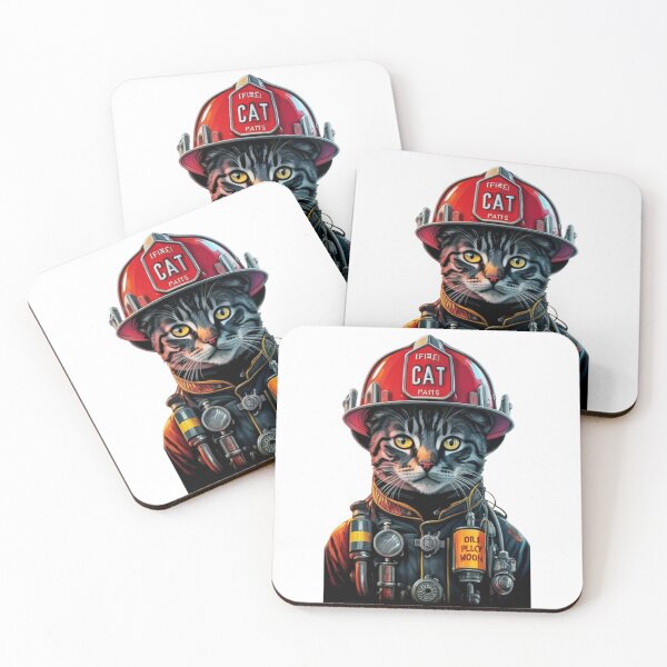 Item preview, Firefighter Cat designed and sold by PatronesKawai.