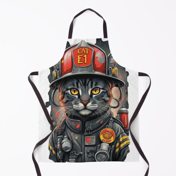 Item preview, Firefighter Cat I designed and sold by PatronesKawai.