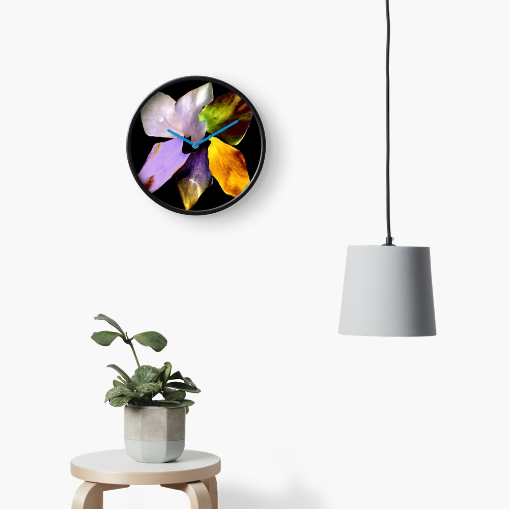 "colored leaves" Clock by robelf Redbubble