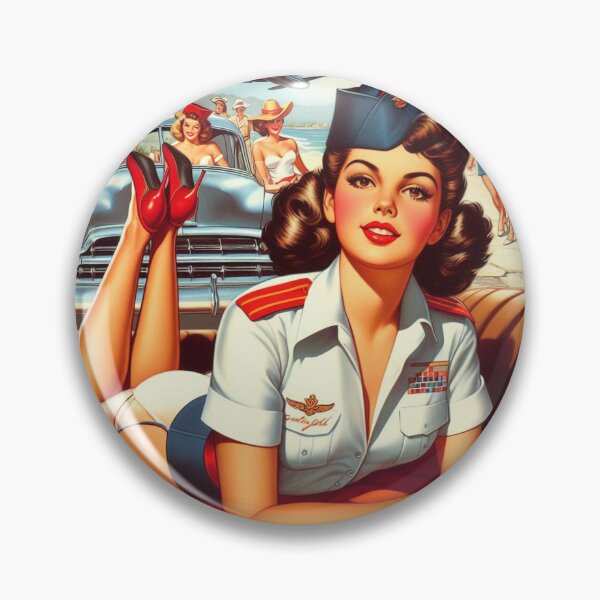Item preview, Vintage Uniform Pin-up designed and sold by PulpVintage.