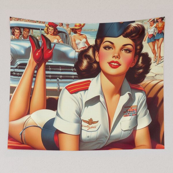 Item preview, Vintage Uniform Pin-up designed and sold by PulpVintage.