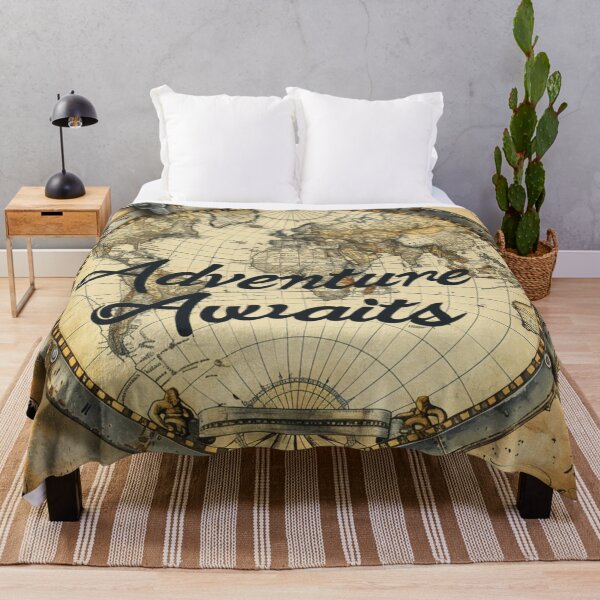 Item preview, Nautical Adventure Awaits: Script Amidst Old Maps designed and sold by Ace Apparel Attire.
