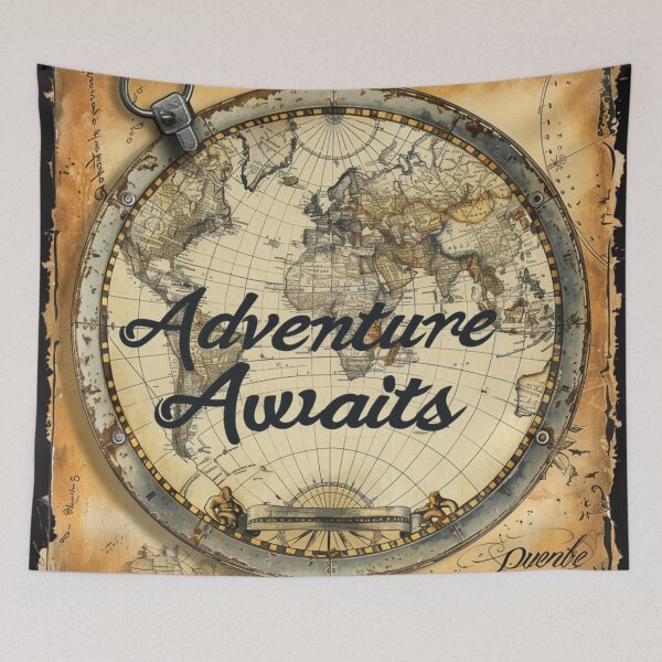 Item preview, Nautical Adventure Awaits: Script Amidst Old Maps designed and sold by Ace Apparel  Attire.