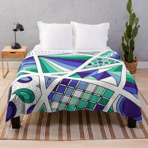 Item preview, Gay Men's Pride Zen Doodle Abstract Modern Blue Green designed and sold by JoyfulJen.