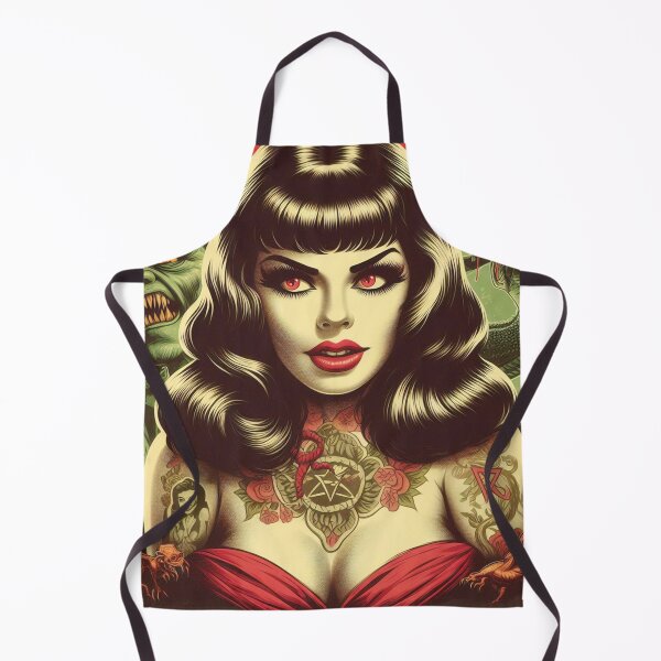 Item preview, Creepy Horror Woman designed and sold by PulpVintage.