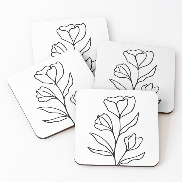 Item preview, Floral Line Art | Elegant Wildflower Stem designed and sold by RachelFCreative.