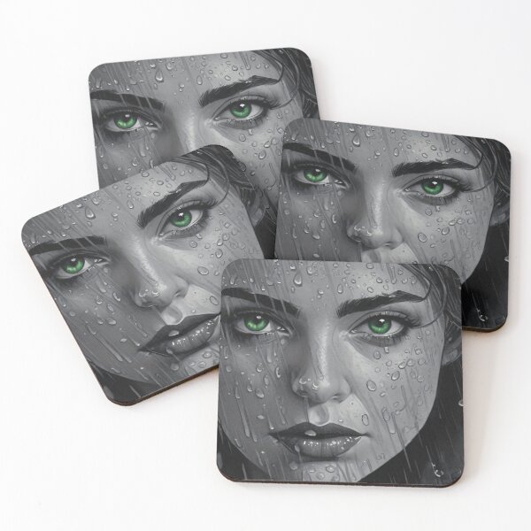 Item preview, Woman's Face in Rain designed and sold by EmblemThreads.