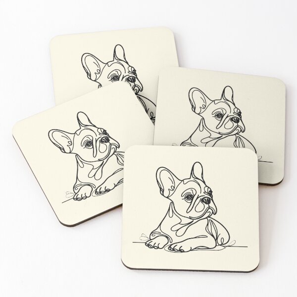 Item preview, Cute French bulldog monoline black, cute pet, Frenchie lovers or owners, dog lovers designed and sold by Collagedream.
