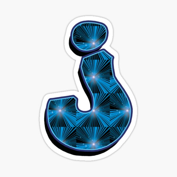 J - Blue Rays Sticker