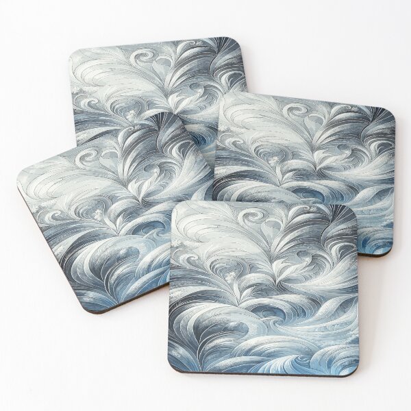 Item preview, Eternal Frost Elegance pattern-Winter's Whisper Abstract Frost Pattern Art designed and sold by toobel.