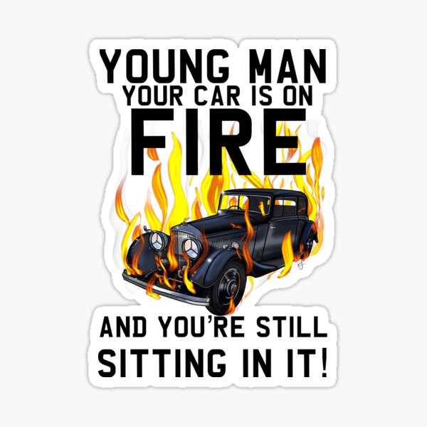 Aperçu de l'œuvre Jeune homme, ta voiture est en feu, démoniaque enflammé B3ntl3y créée et vendue par Theoldgirl900.