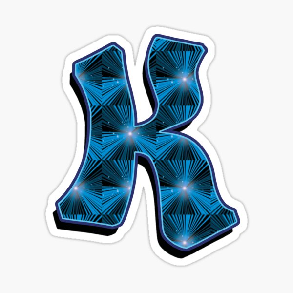 K - Blue Rays Sticker