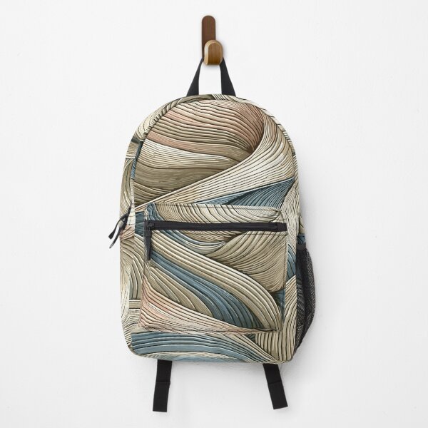 Item preview, Soothing Contours: Earth-Toned Abstract Wave Pattern designed and sold by toobel.