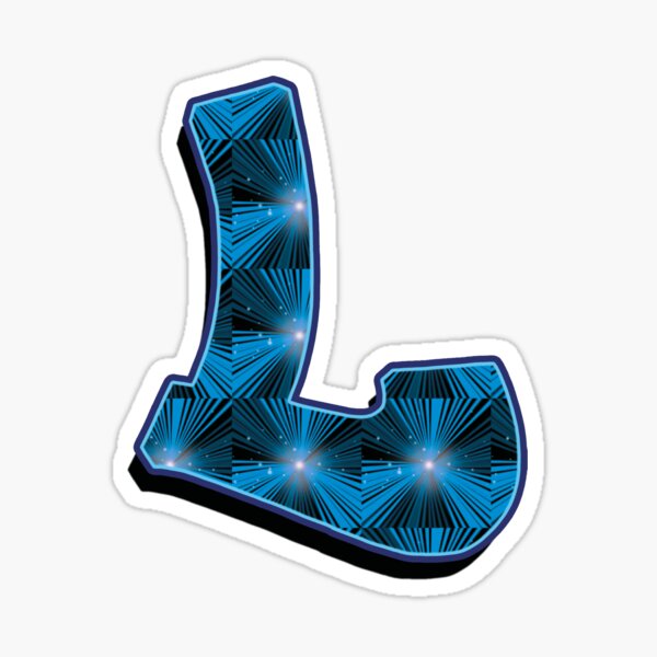 L - Blue Rays Sticker
