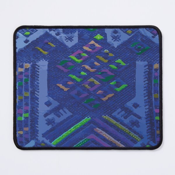 Item preview, Deep blue maya embroidery bold bright mexican folk art designed and sold by T-Mex.