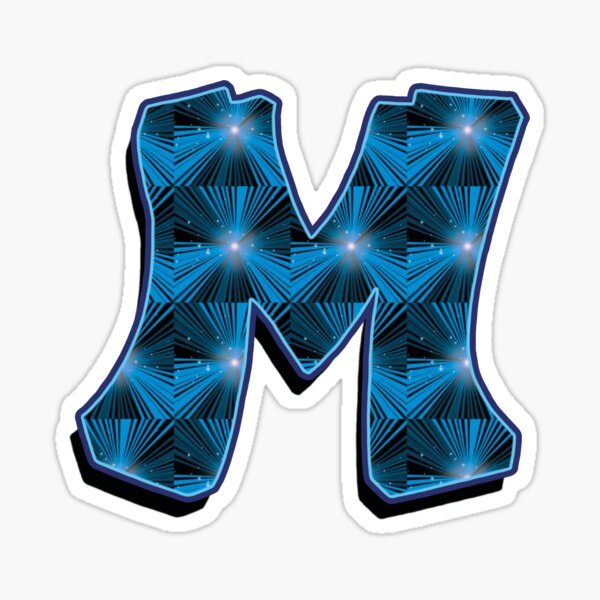 M - Blue Rays Sticker