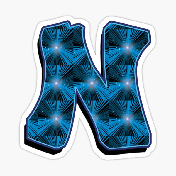 N - Blue Rays Sticker