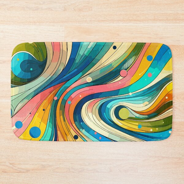 Item preview, Vibrant Swirls: Colorful Abstract Wave Illustration-Euphoric Ribbons: Lively Abstract  designed and sold by toobel.