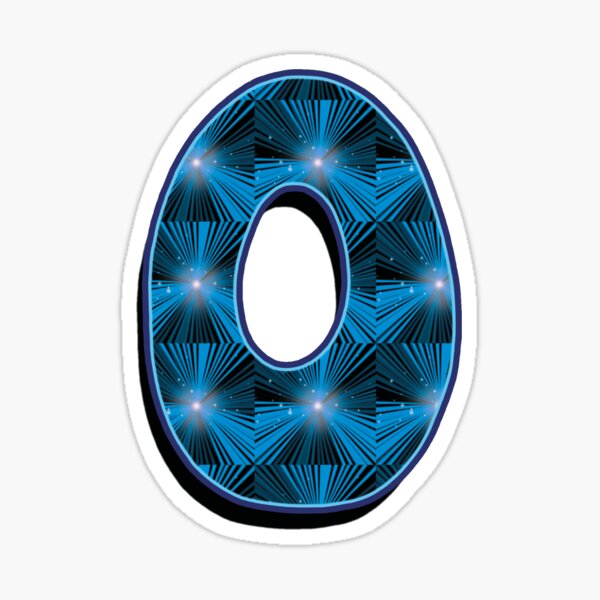 O - Blue Rays Sticker