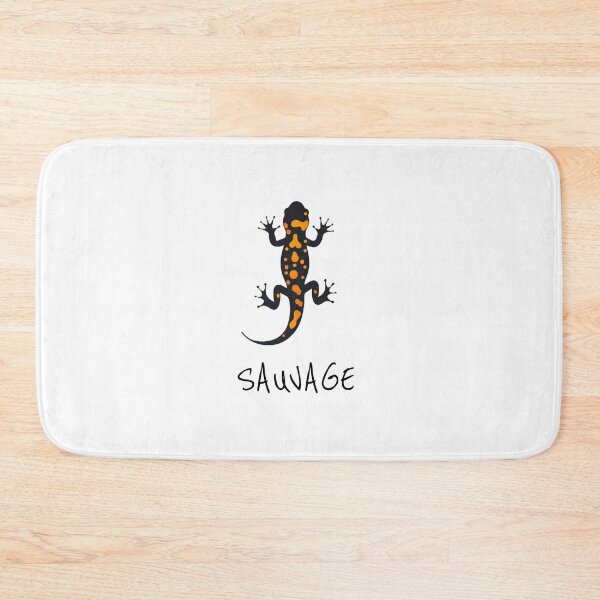 Item preview, Minimalist lizard with the word Sauvage designed and sold by RiderSpoon.