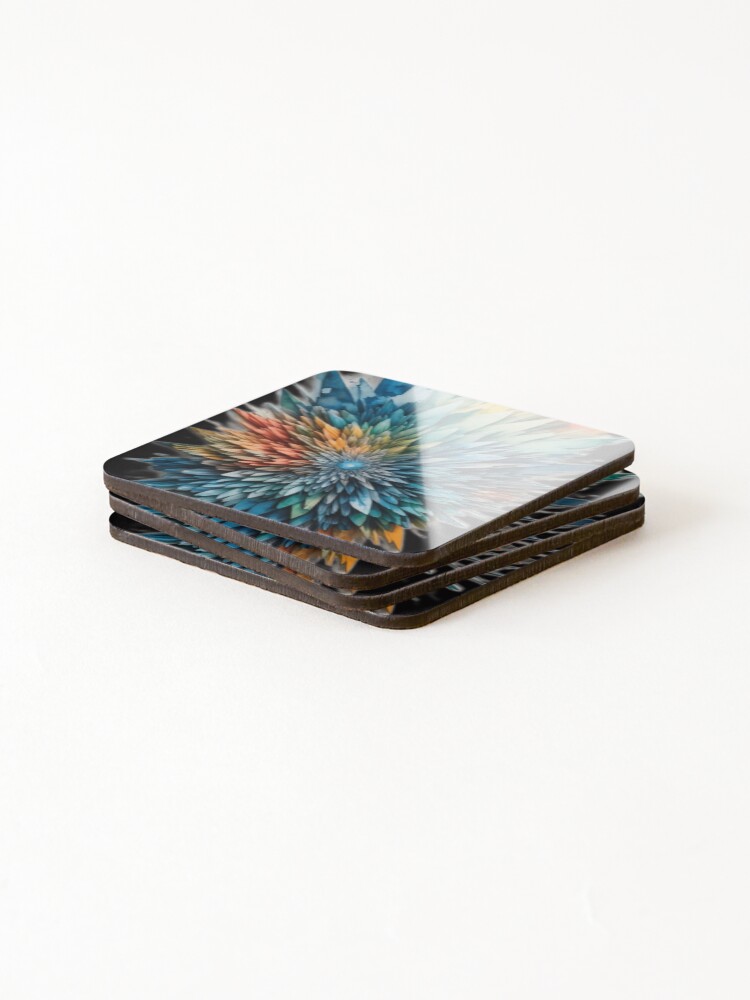 Thumbnail 4 of 5, Coasters (Set of 4), Colour explosion designed and sold by BubbleTextBox.
