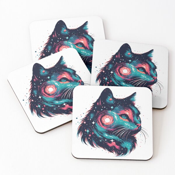 Item preview, Cute Colorful Cosmic Cat in Stars designed and sold by TomFrontierArt.