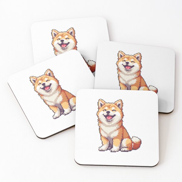 Artikelvorschau, Shiba im Pixel-Retrogaming-Modus entworfen und verkauft von RiderSpoon.