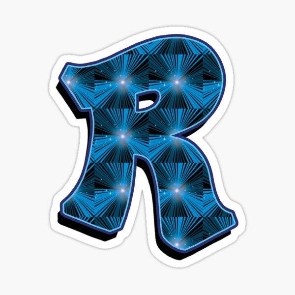 R - Blue Rays Sticker
