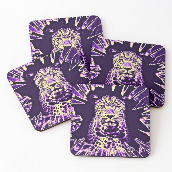 Item preview, Purple, Yellow Leopard From Broken Glass  designed and sold by atroffire.