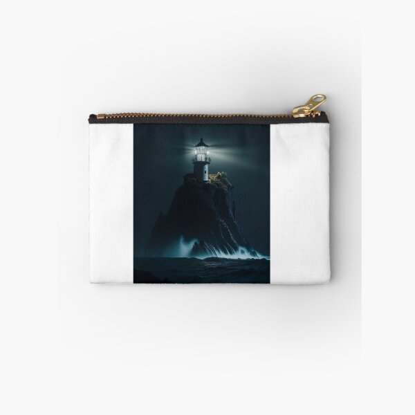 Item preview, The fire of the sea is on top of the mountain in the middle of the sea and the waves at night designed and sold by elmarany123.