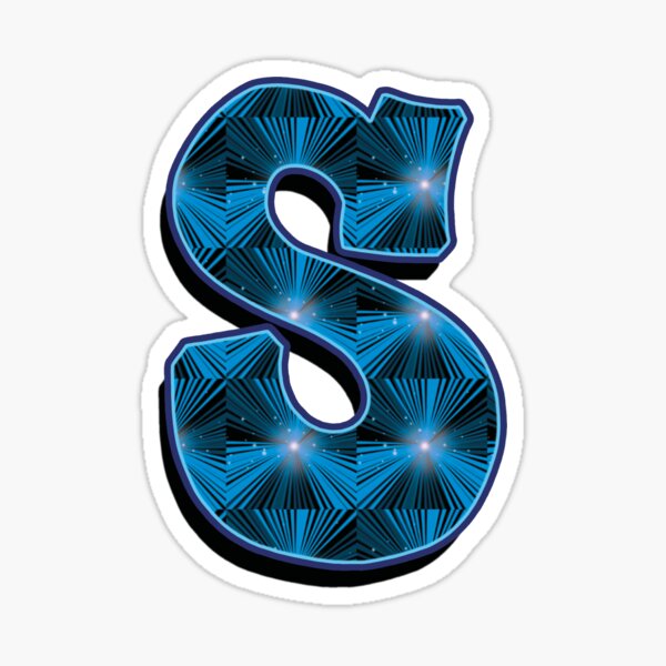 S - Blue Rays Sticker