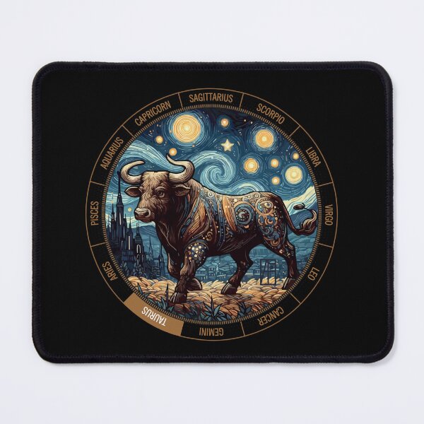 Item preview, ZODIAC Taurus - Astrological TAURUS - TAURUS - ZODIAC sign - Van Gogh style - 1 designed and sold by ArtProjectShop.