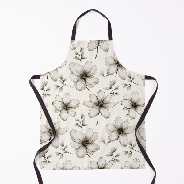 Item preview, Whispering flowers pencil drawing of minimalist patterns designed and sold by Pattern Heaven.