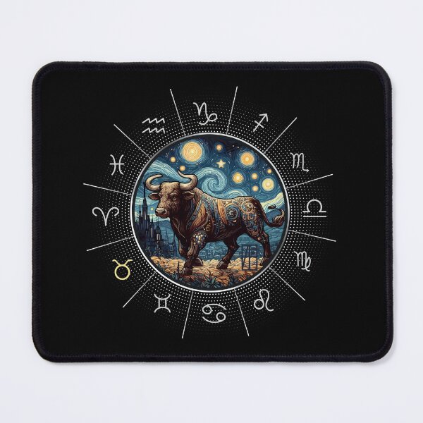 Item preview, ZODIAC Taurus - Astrological TAURUS - TAURUS - ZODIAC sign - Van Gogh style - 2 designed and sold by ArtProjectShop.