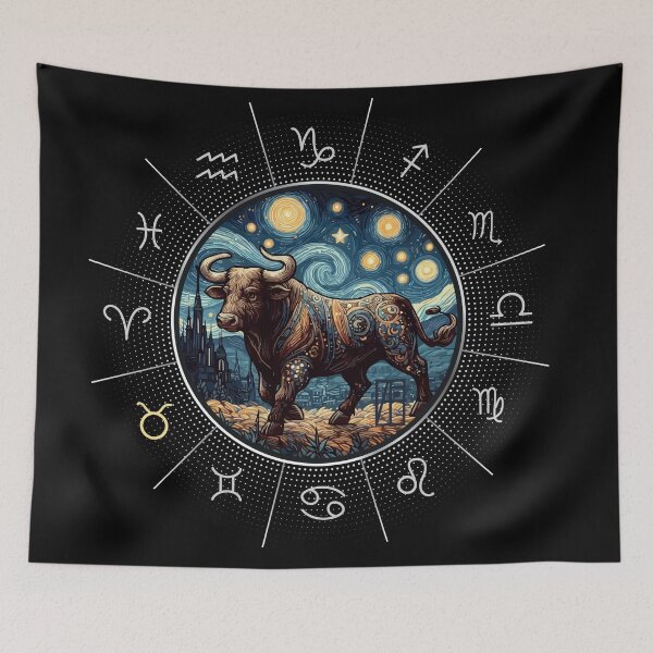 Artikelvorschau, ZODIAC Stier - Astrologischer STIER - TAURUS - ZODIAC-Zeichen - Van-Gogh-Stil - 2 entworfen und verkauft von ArtProjectShop.