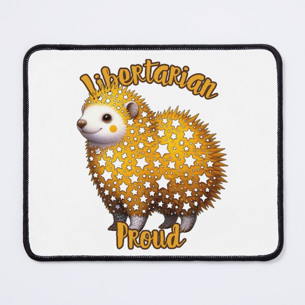 Item preview, Yellow Libertarian Porcupine with White Stars designed and sold by kylmllr101684.