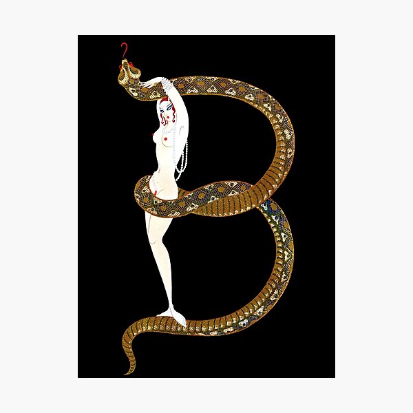 Item preview, Erté - The Letter B from the Alphabet Suite, 1976 designed and sold by elektronen.