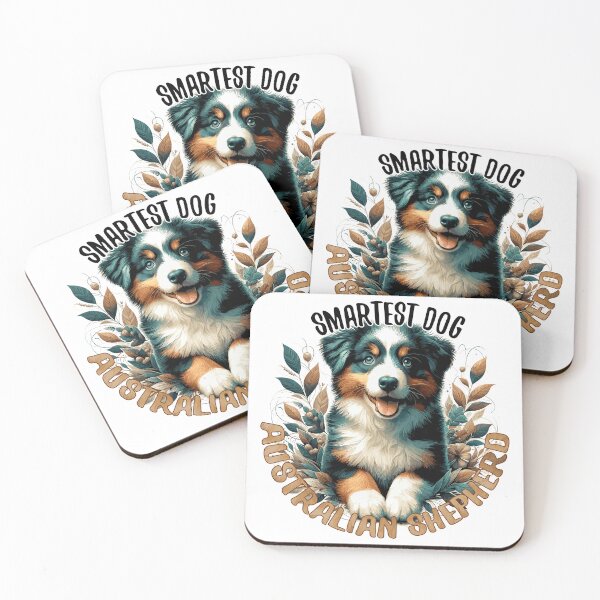 Item preview, Australian Shepherd puppy cute intelligent dog gift designed and sold by Pineapple-Tree.