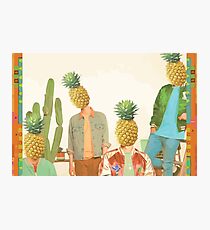 Glas Tiere Ananas Köpfe Fotodruck