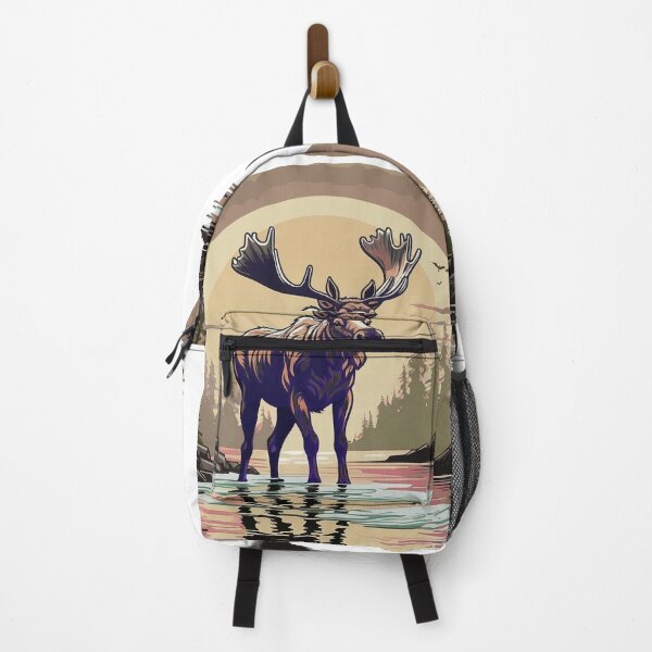 Item preview, Adult Moose, in the River, picturesque landscape of Colorado Rockies designed and sold by markmm9.